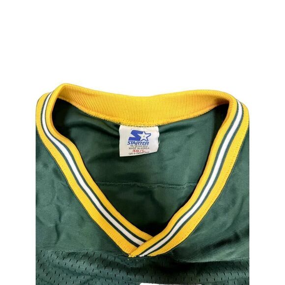 90s Green Bay Packers STARTER NFL Brett Farve #4 Jersey Sz Large - Picture 4 of 6